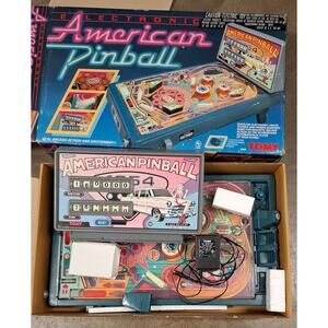 Tomy American Electronic Pinball Machine Excellent  Vintage with original box
